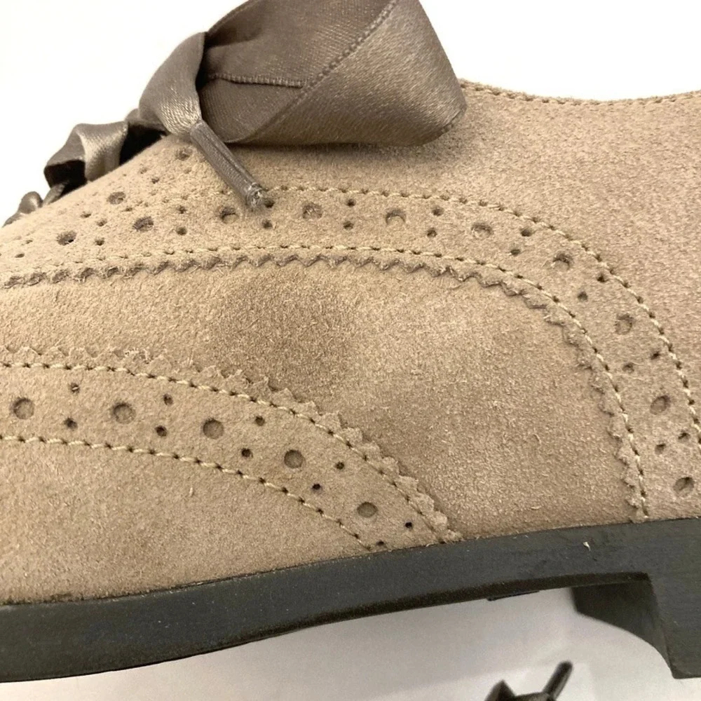 Birkenstock Laramie Wingtip Suede Shoes Taupe Regular Fit Women 5 EU‎ 36